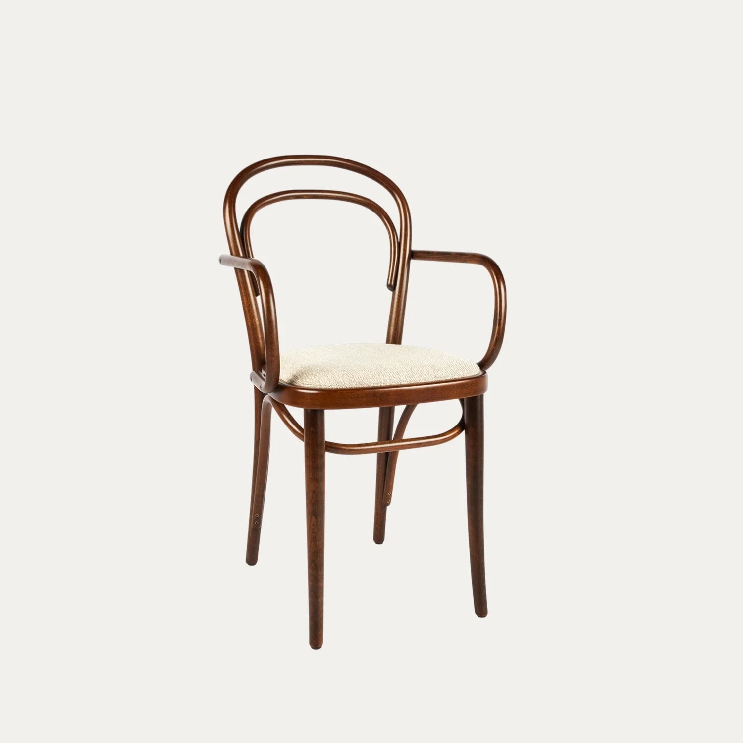 Thonet Model 14 Döşemeli Kollu Ahşap Sandalye