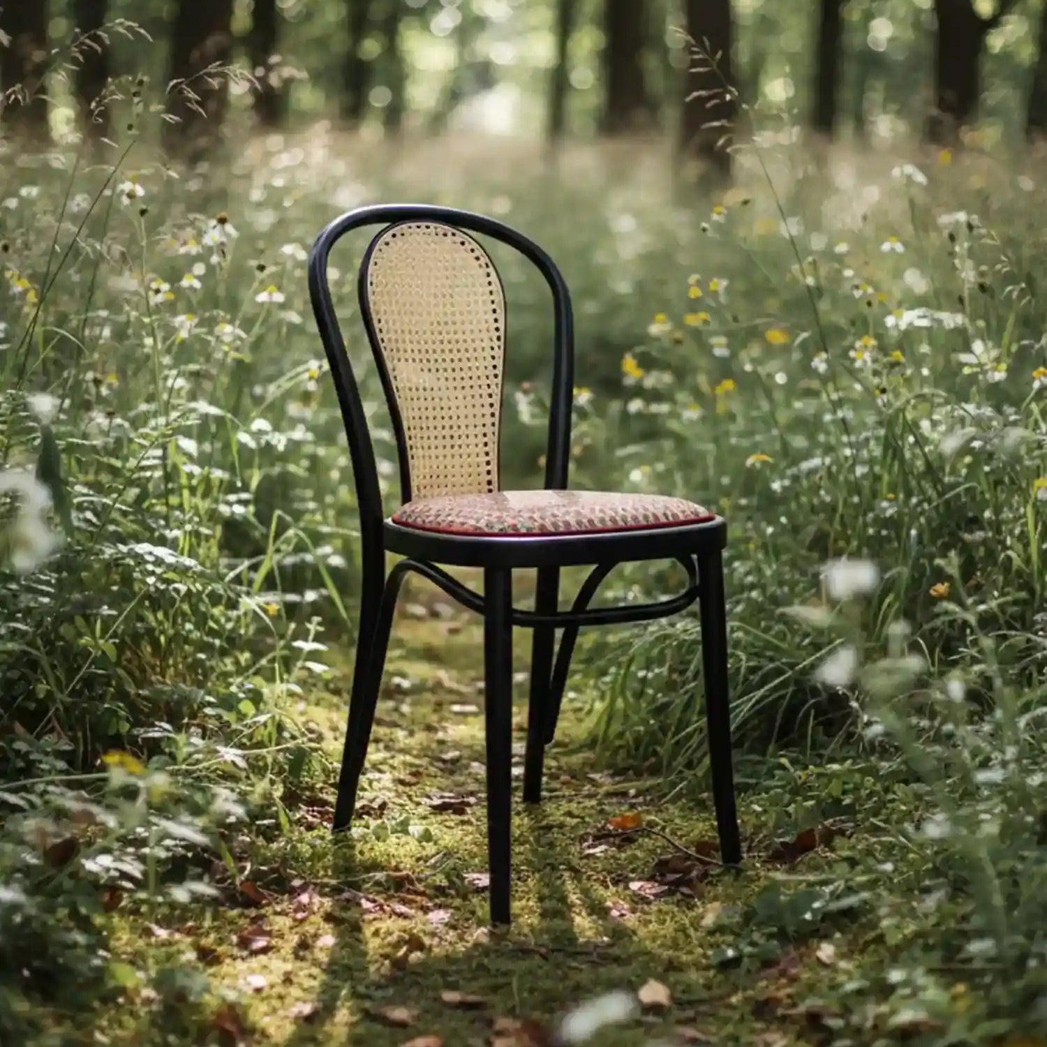 Thonet Model 18 Sırtı Hazeranlı Döşemeli Sandalye