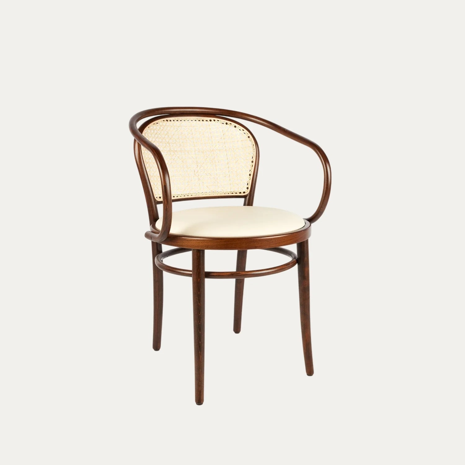 Thonet Model 30 Döşemeli Kollu Hazeranlı Sandalye