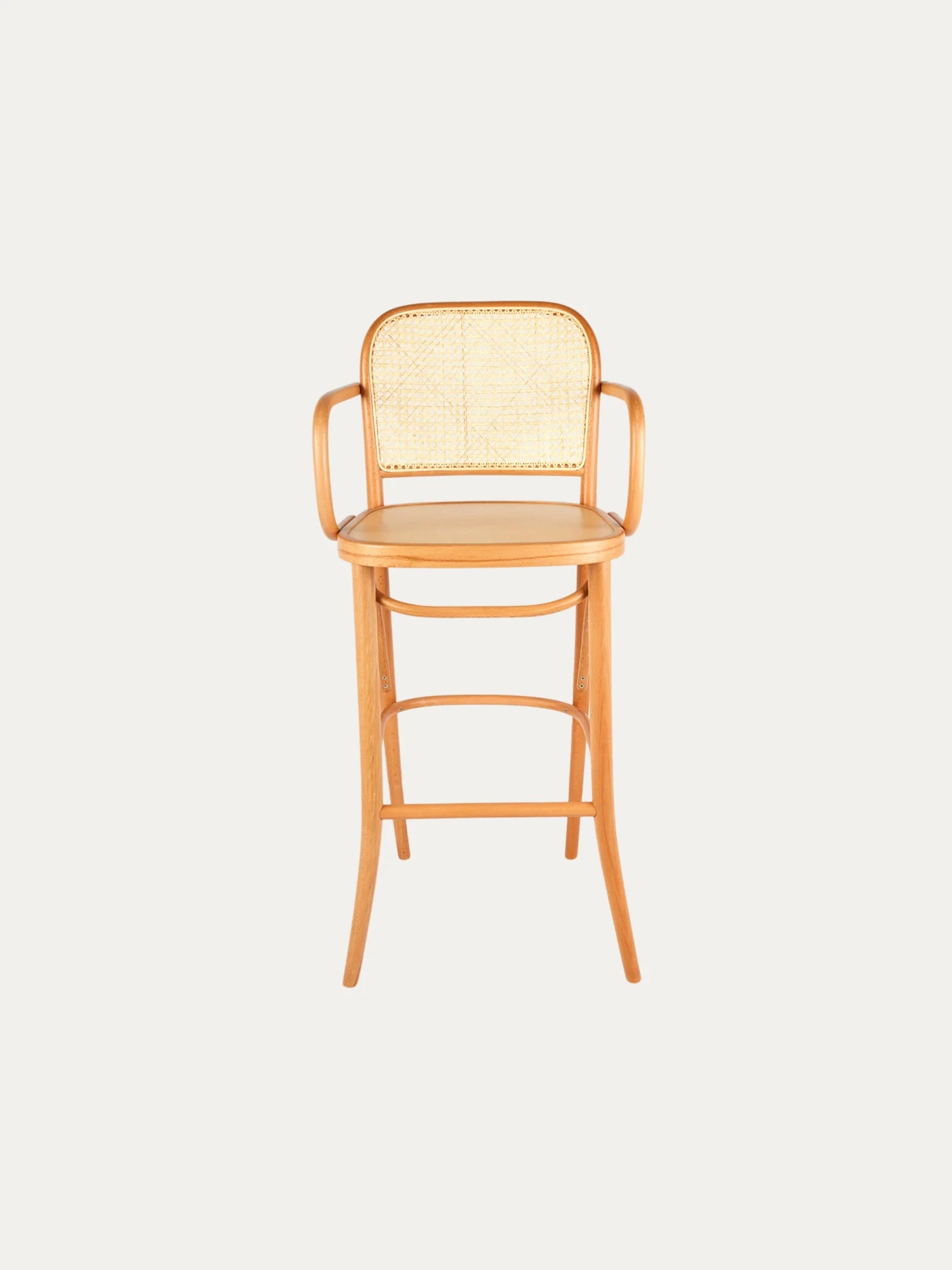 Thonet Model 811 Kollu Ahşap Oturumlu Bar Sandalyesi - Evimlüks