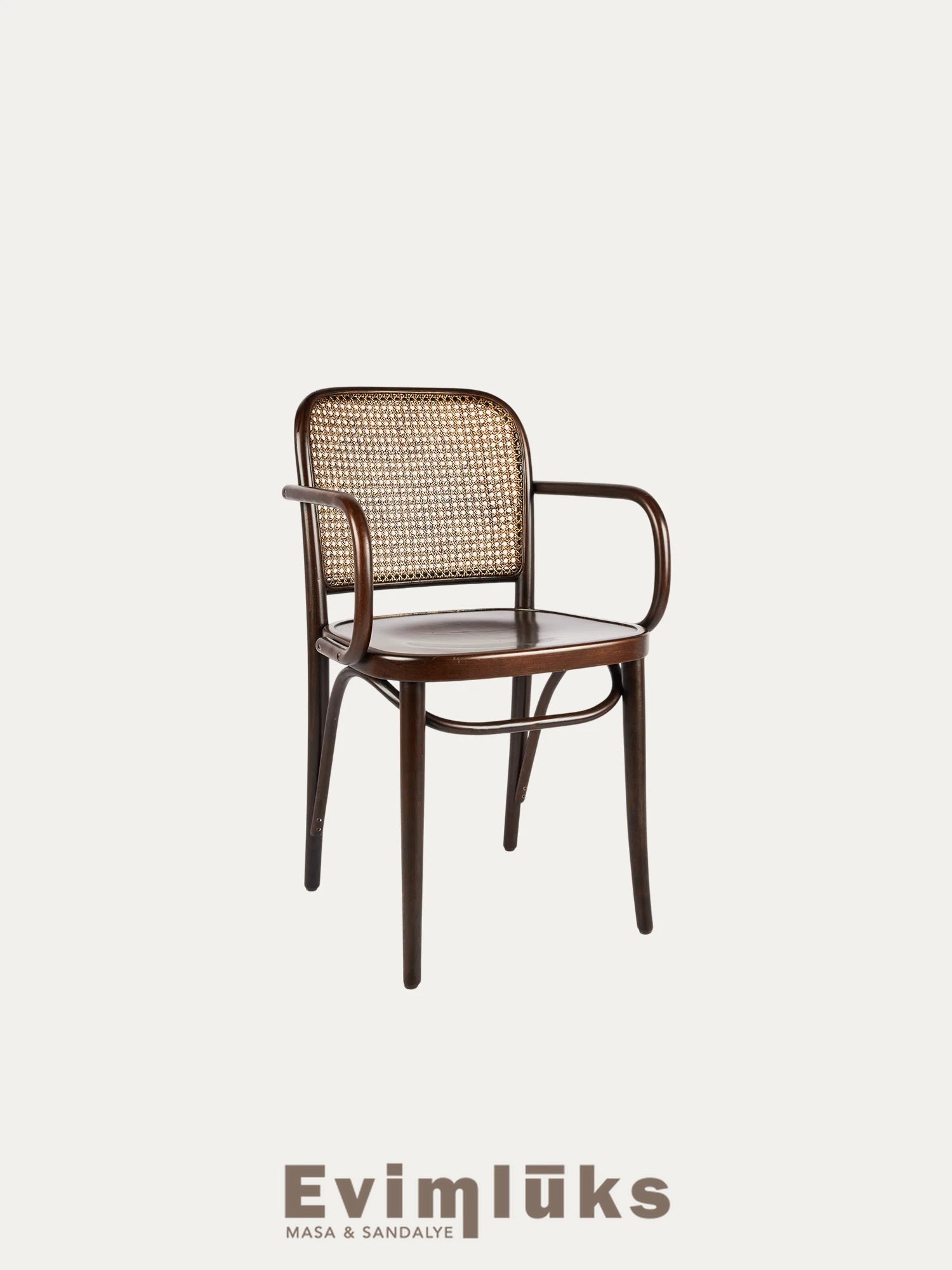 Thonet Model 811 Ahşap Oturumlu Kollu Sandalye