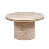 TRAVERTEN SİLİNDİR ORTA SEHPA-8560
