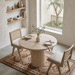 Fitilli 4 Kişilik Bohem Traverten Yemek Masası - Evimlüks