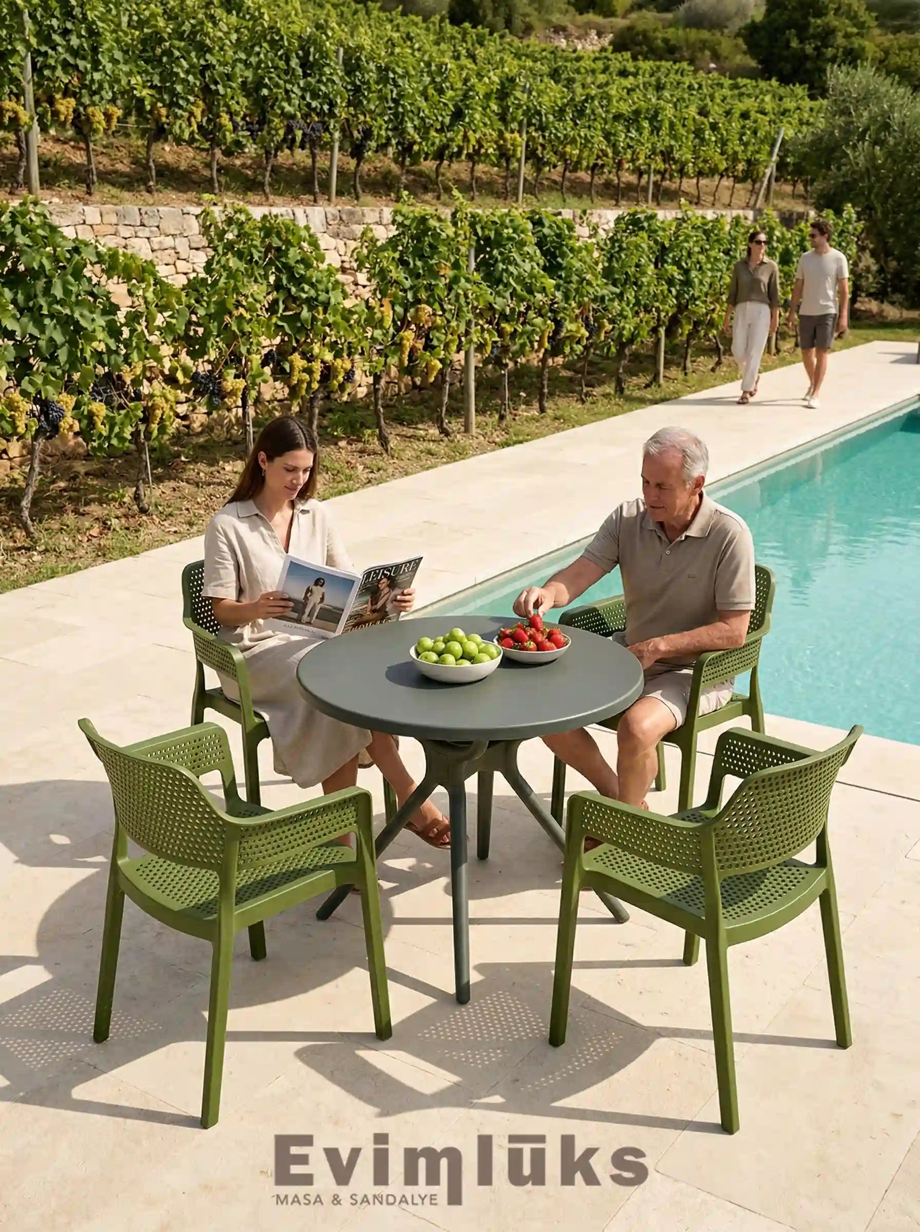 Molise Modern Kollu Plastik Sandalye