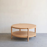 Yuvarlak Meşe Ahşap Orta Sehpa